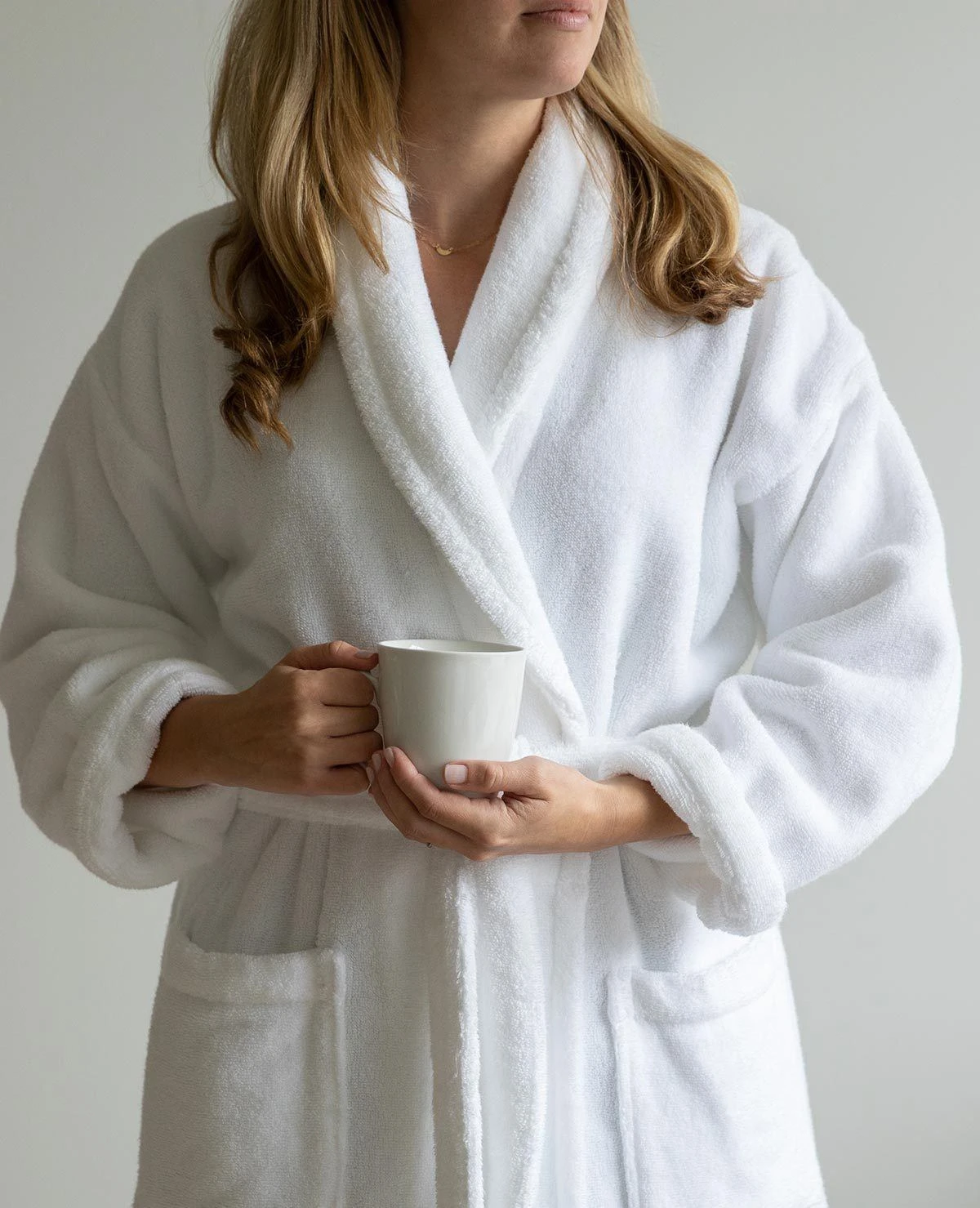 Organic Cotton Terry Robe White 6 Organic Cotton Terry Robe White - Image 4
