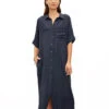 Velvet Sandra Linen Dress -Home Textiles Shop Sandra Linen Shortsleeve Dress Navy1