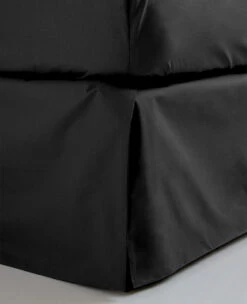 Silky 320 Thread Count Cotton Sateen Black -Home Textiles Shop SateenBlack bedskirtcopy