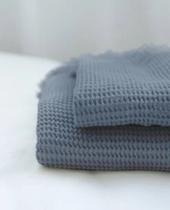 Washed Cotton/Bamboo Waffle Towels -Home Textiles Shop SeaBlueWaffleBamboocopy