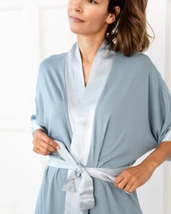 Shala Robe -Home Textiles Shop Shala Robe Morning Blue2