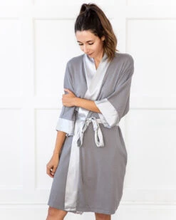 Shala Robe -Home Textiles Shop Shala Robe Silver1