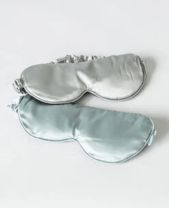 100% Silk Weighted Sleep Mask Blue -Home Textiles Shop SilkWeightedSleepMask 4