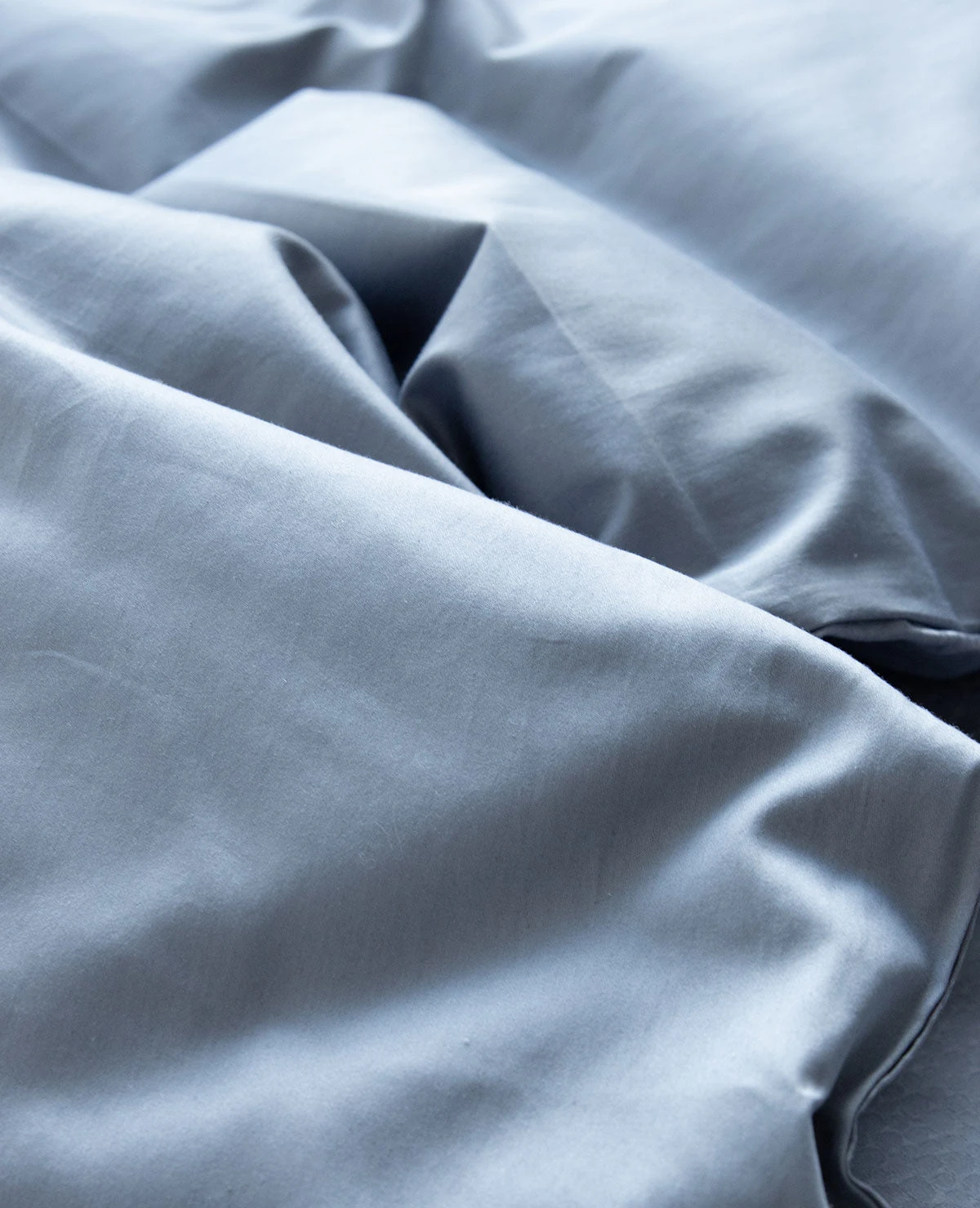 Silky 320 Thread Count Cotton Sateen Fog Blue 8 Silky 320 Thread Count Cotton Sateen Fog Blue - Image 6