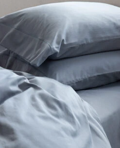 Silky 320 Thread Count Cotton Sateen Fog Blue 11 Silky 320 Thread Count Cotton Sateen Fog Blue -Home Textiles Shop Silky 320 Thread Count Cotton Sateen Fog Blue6