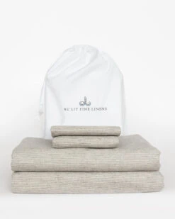 Soft & Cozy Flannel Bundle Oatmeal Pinstripe