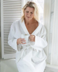 Spa White Waffle Robe