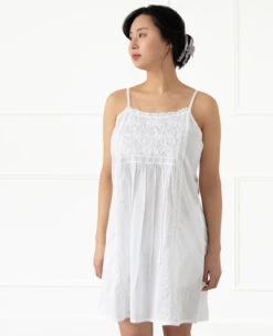 Viv Cotton Nightie -Home Textiles Shop Viv Sleeveless Cotton Nightie5