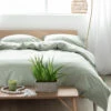 Washed Cotton Percale Sage -Home Textiles Shop Washed Cotton Percale Sage1