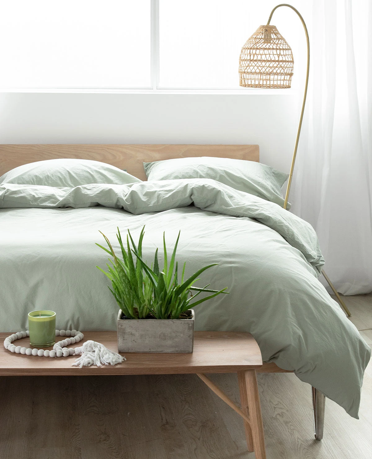 Washed Cotton Percale Sage 3 Washed Cotton Percale Sage