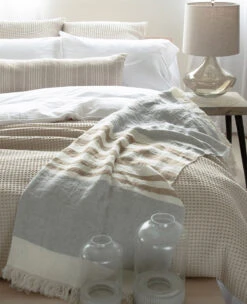 Washed Waffle Ecru -Home Textiles Shop Washed Waffle Ecru 3