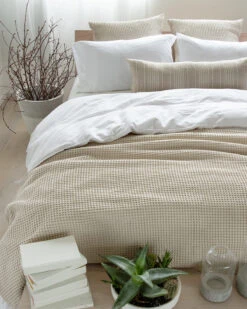 Washed Waffle Ecru -Home Textiles Shop WashedWaffleEcru5