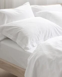 Washed Linen/Cotton White -Home Textiles Shop White Linen 3