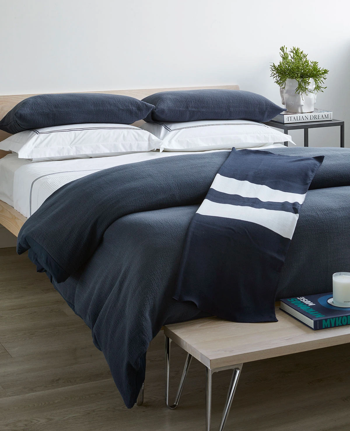 Xavier Washed Piqué Navy 3 Xavier Washed Piqué Navy