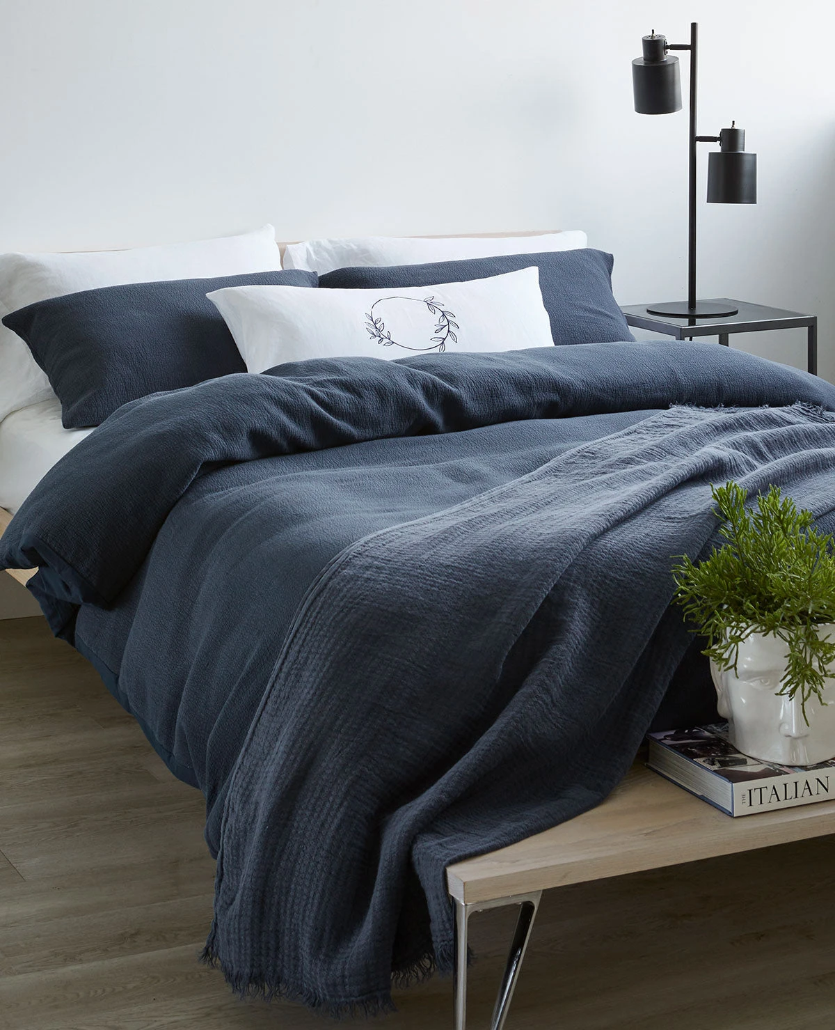 Xavier Washed Piqué Navy 4 Xavier Washed Piqué Navy - Image 2