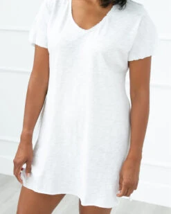 Zoe Sleep Tee 22 Zoe Sleep Tee -Home Textiles Shop Zoey Sleep Tee White1