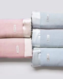 Dreamer Satin Pillow Cases - Blush & Blue