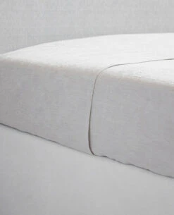 Washed Linen/Cotton Clay -Home Textiles Shop lavato clay flatsheet1