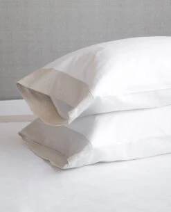 Washed Linen Contrast-Heading -Home Textiles Shop lavato flax contrast pillowcases