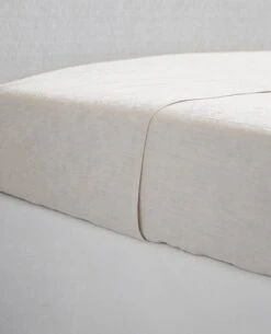 Washed Linen/Cotton Flax -Home Textiles Shop lavato flax flatsheet1