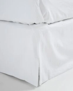 Washed Linen/Cotton White -Home Textiles Shop lavato white bedskirt