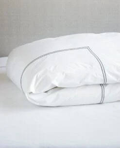 Hotel 2-Line Stitch 220 Thread Count Percale -Home Textiles Shop loft2line charcoal duvetcover