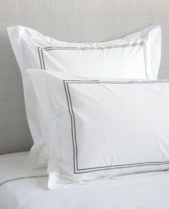 Hotel 2-Line Stitch 410 Thread Count Percale -Home Textiles Shop loft2line charcoal shams 84f14cdc 8240 4f1a bec0 a65804fe0041