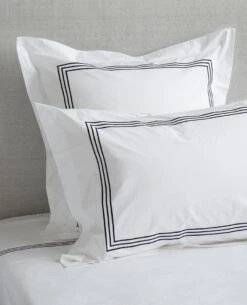Hotel 3-Line Stitch 410 Thread Count Percale -Home Textiles Shop loft3line black shams 9ee3272e 7f1c 4ed9 b9b9 57125e8d05ff