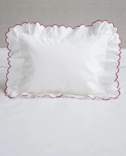 Scallop 220 Thread Count Percale -Home Textiles Shop scallop red cushioncover 0643183d 60e5 4279 85e9 655d97ae1093