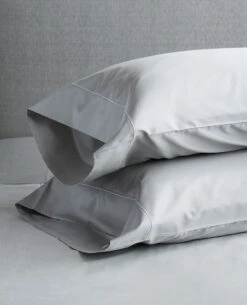 Silky 600 Thread Count Cotton Sateen Grey 14 Silky 600 Thread Count Cotton Sateen Grey -Home Textiles Shop solid satin grey pillowcases