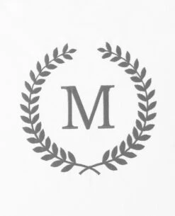 Monogram Organic Robe -Home Textiles Shop wreath letter big